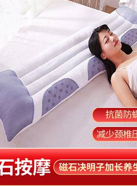 送枕套决明子双人长枕头情侣夫妻枕芯1.8m长款1.2米1.5床护颈一体