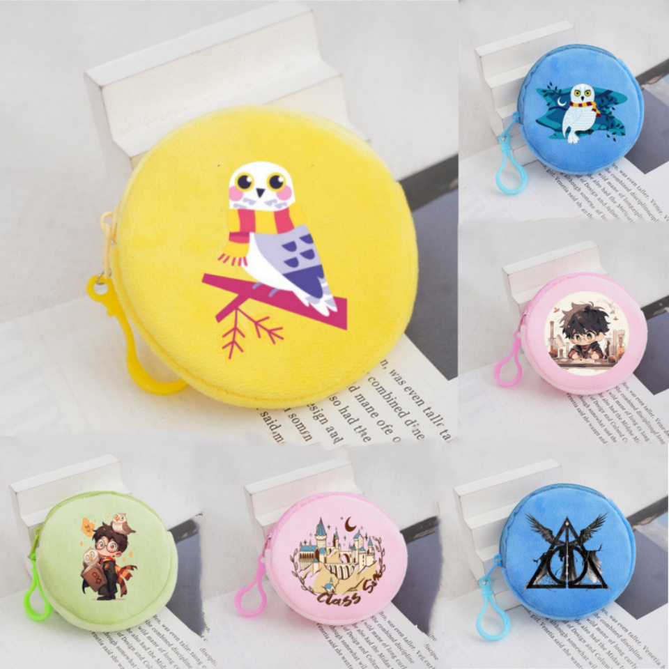 跨境二次元毛绒钱包糖果色儿童可爱学生心零钱包甜美小包