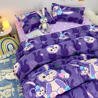 Супер симпатичная звезда Delu Deep Purple Olte Girl Love 1,5/1,8 Slead Four -Piece Dormitory Single Three -Piece Set