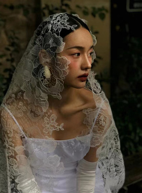 cheli丘林森系主婚纱头纱