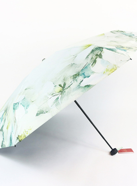 宏达五折防晒伞防紫外线超轻迷你小清新蓝色夏季黑胶遮阳伞太阳伞