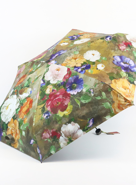 宏达五折伞超短小巧手机伞黑胶晴雨两用防晒防紫外线遮阳伞太阳伞