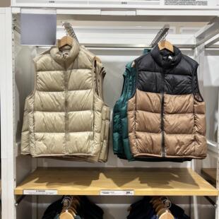 外贸日单男女装冬季轻型羽绒背心绗缝马甲459620/449632/463244