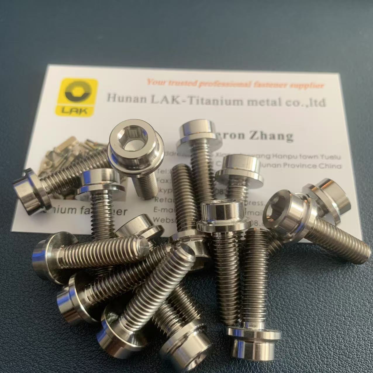订做 圆柱头内六角法兰面钛合金螺丝M6x60 法兰12.5 内六角对边5