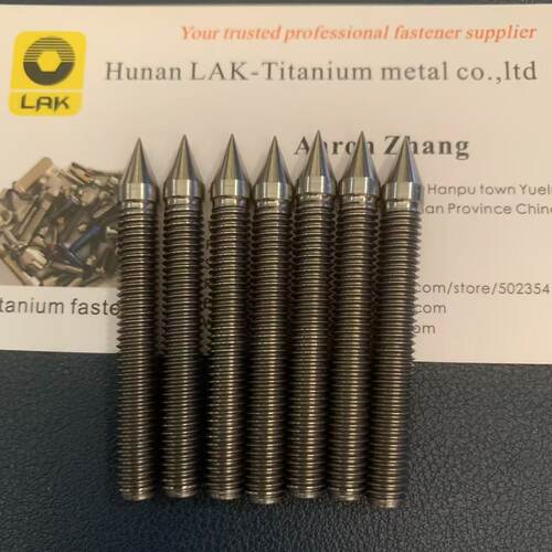 订做 音箱音响设备用无磁钛合金尖钉 M6x50 Gr5