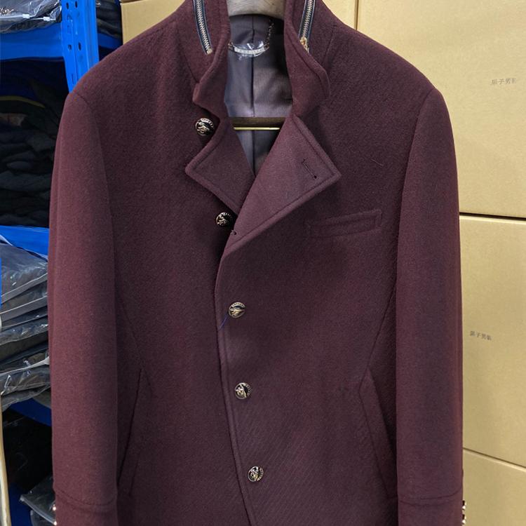 Q28秋冬男士立领时尚多纽扣外套