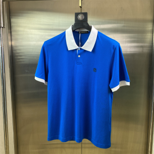2026夏季 POLO衫 新款 翻领短袖 蓝色商务休闲T恤J70 男士 专柜50码