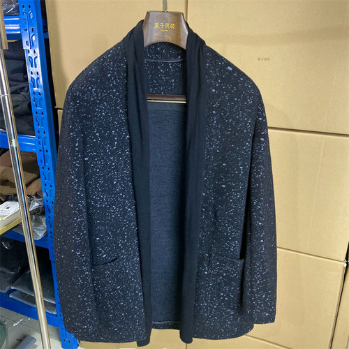 围巾领开衫G3Q05男外套春秋