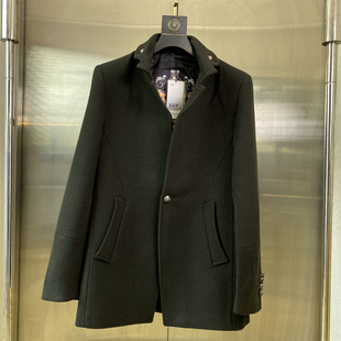 专柜瘦身52码成熟风男呢子大衣中长款商务休闲西装领冬d24