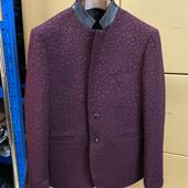 西装 微瑕3D泡泡纱面料真皮立领便西服外套修身 时尚 上衣夹克男H78