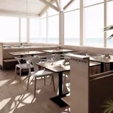 Простые и простые гостиницы обеденный стол десерт магазин кофейный молочный чайный магазин столы и стул Комбинированный