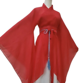 古风红色书简舞飘逸新款 新款 古典舞服装 纱衣练功服年会喜庆表演服