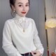内搭T恤 气质高级感修身 欧货钩花蕾丝高领漂亮打底小衫 女秋冬新款