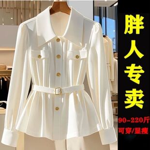 早秋洋气高端别致上衣气质轻熟法式小众设计感收腰显瘦绿色衬衫女