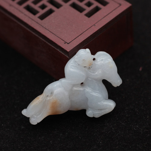 缅甸天然翡翠A货玉器 多款 马上封侯马上发财生肖马吊坠挂件 包邮