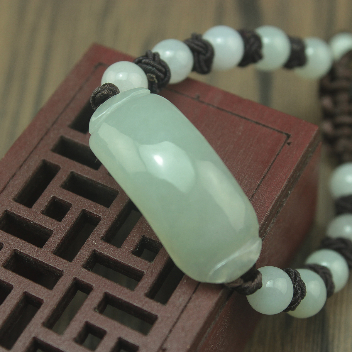 特价 缅甸天然翡翠a货玉器 老坑冰糯种白玉如意马鞍手链手牌 包邮