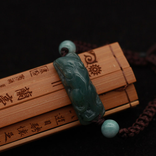 缅甸玉器老坑油青生肖鼠手牌包邮