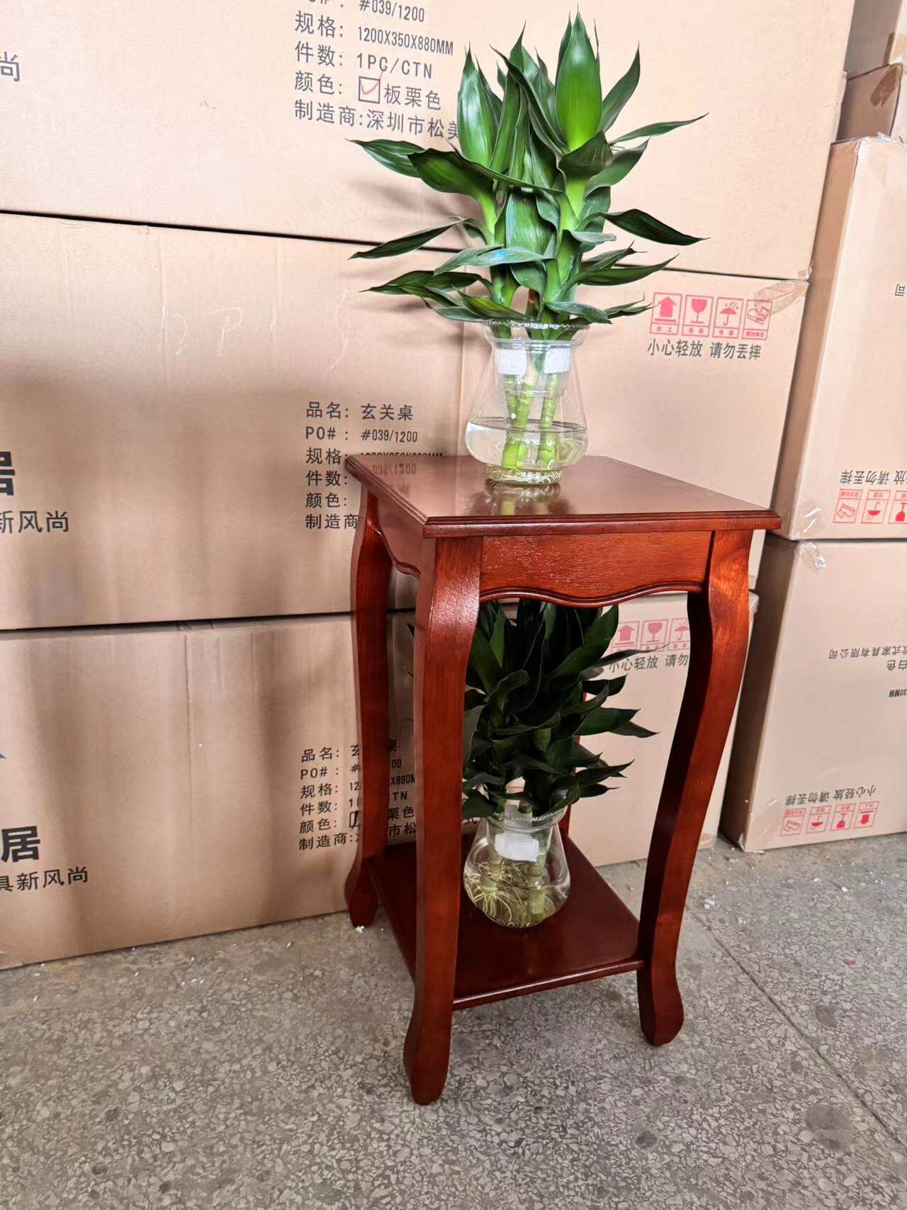 实木花架置物架家用阳台花几客厅落地花架多层盆景架绿萝