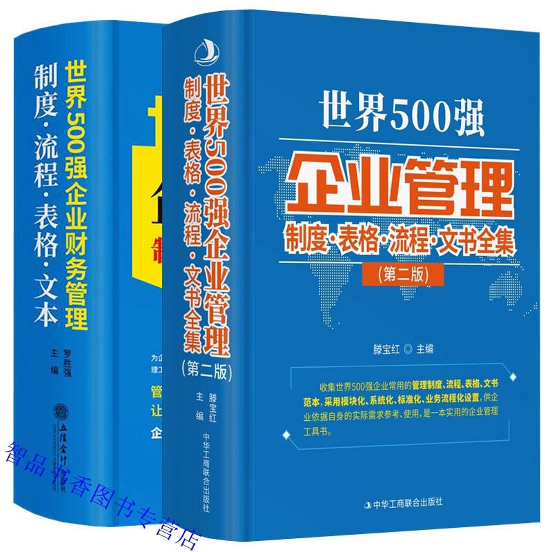 正版全2册2023年版世界500强企业管理制度表格流程文书全集+2022年世界500强企业财务管理制度流程表格文本大全 企业管理财务书籍