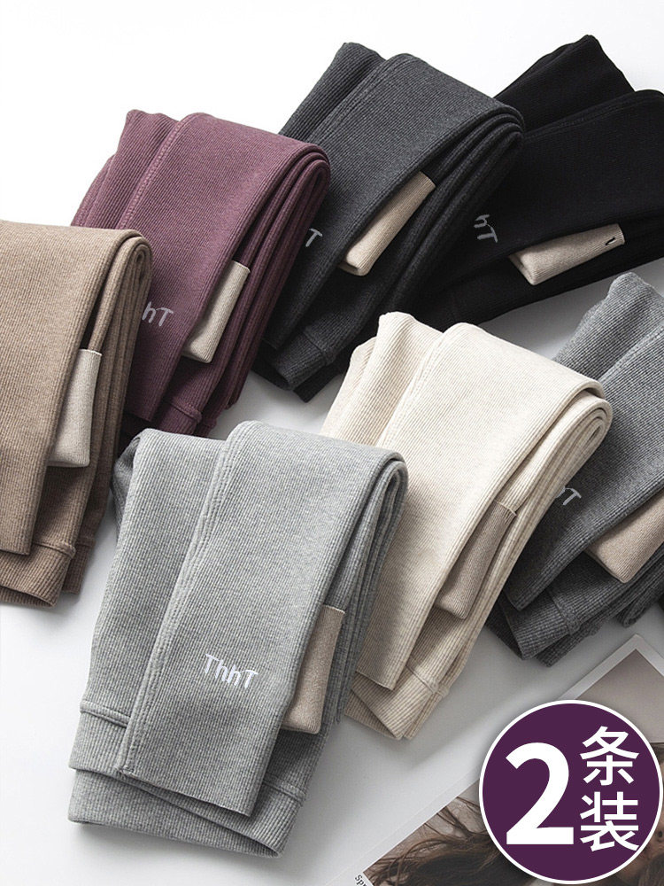 쇼핑몰은 브랜드 할인 여장 대외 무역 가을 겨울 플러스 벨벳 두꺼운 따뜻한 바지 레깅스를 여성이 야외에서 입는 작은 사람들을 위해 철수했습니다