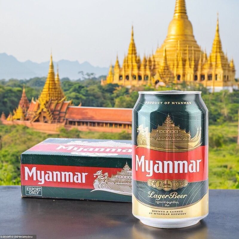 缅甸缅玛啤酒Myanmar原装进口高麦芽330ml*24罐装东南亚啤酒整箱