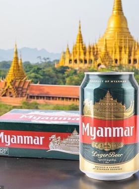 缅甸缅玛啤酒Myanmar原装进口高麦芽330ml*24罐装东南亚啤酒整箱