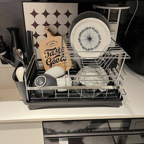 不锈钢沥水篮中古银色碗架双层