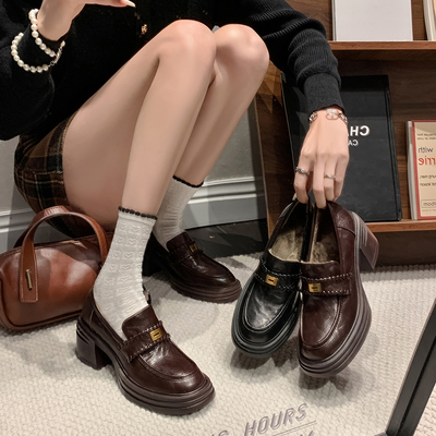 pretty。穿搭Tips·羊皮乐福鞋