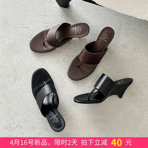 pretty。时髦精·坡跟人字拖女