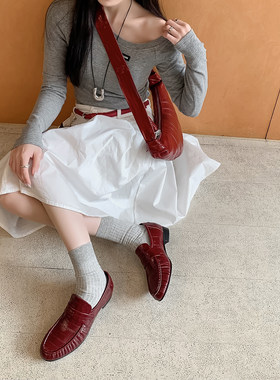lazy。2026新品·软牛皮乐福鞋女