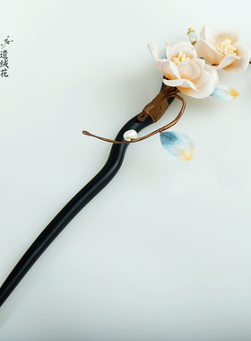 苏州非遗绒花云烟发簪头饰