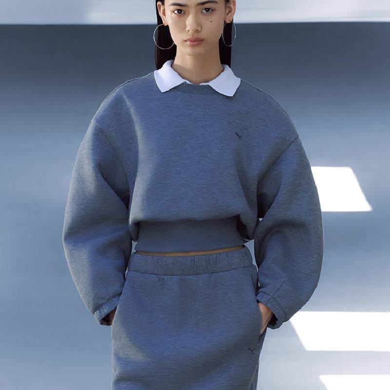 PUMA彪马官网旗舰黑标女装2025新款运动服休闲针织卫衣633475