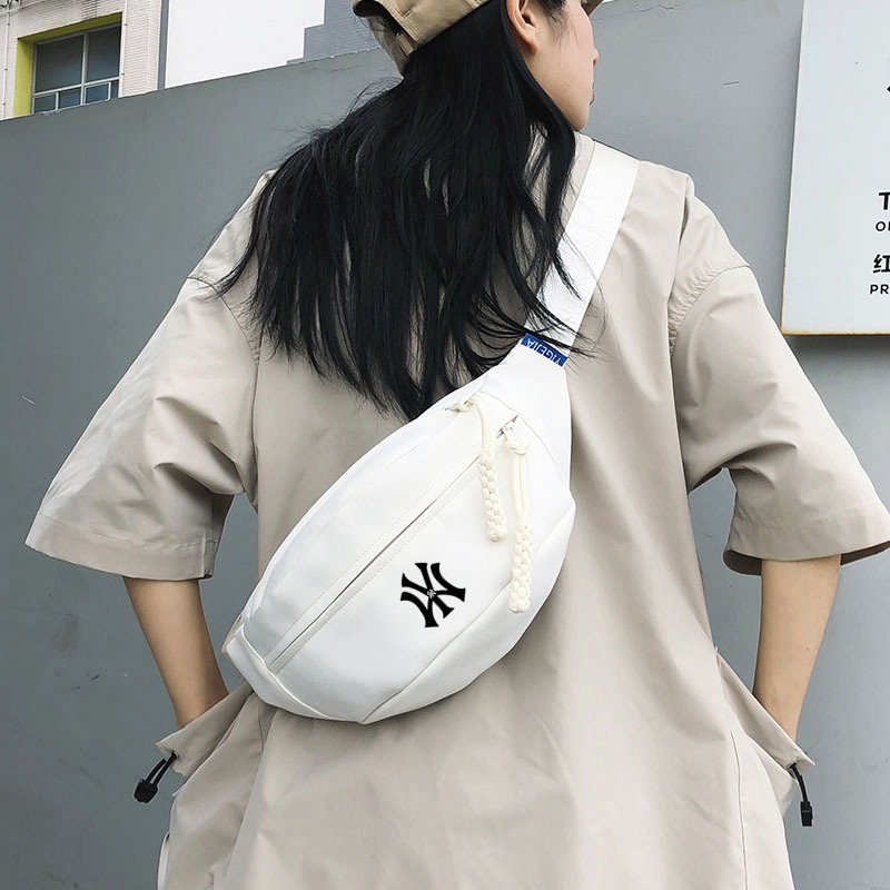 NY&NB新款日系原宿运动情侣胸包潮牌百搭休闲斜挎包男女学生腰包