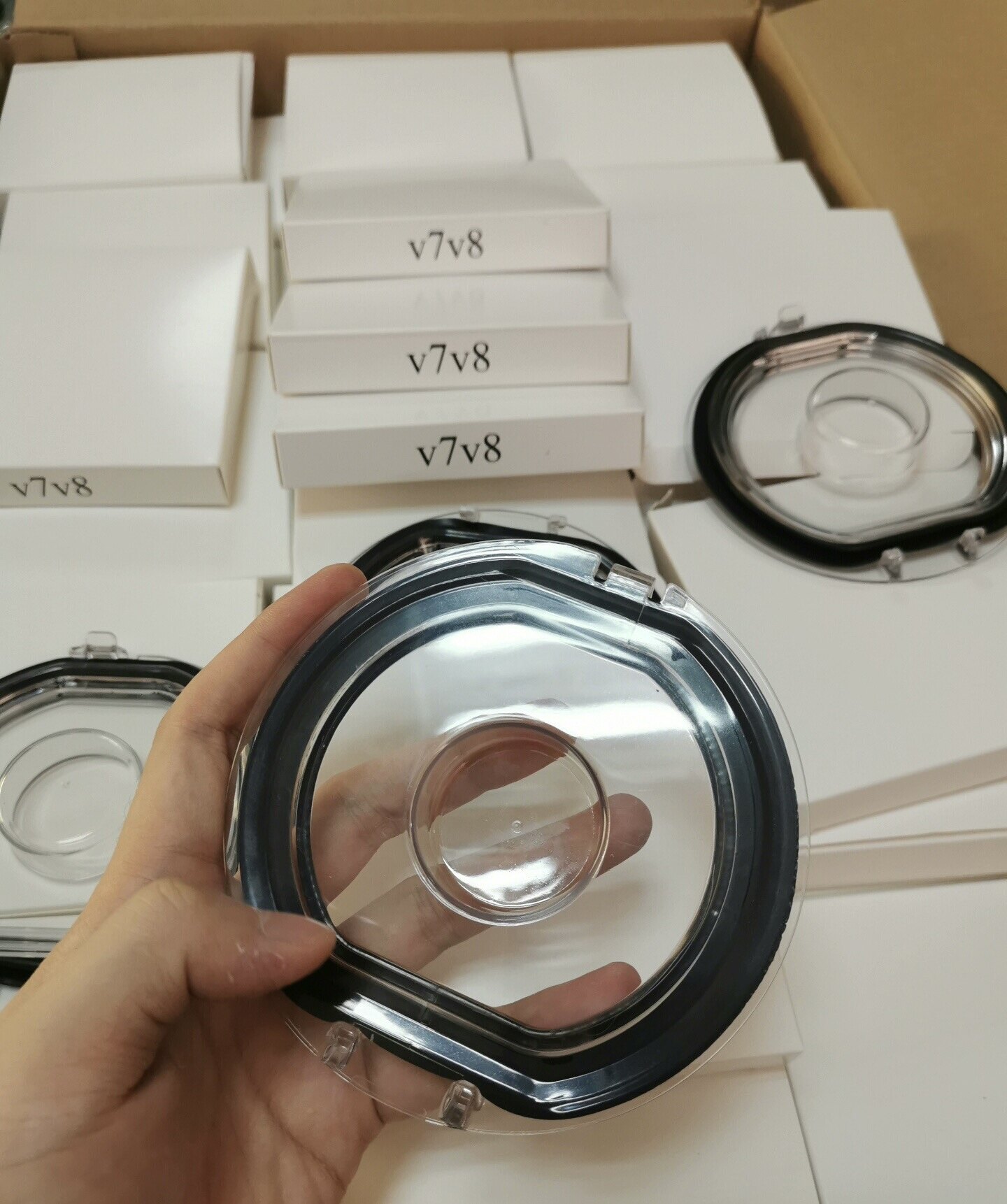 适配全新戴森吸尘器V7V8垃圾桶透明桶盖v7v8集尘桶底盖