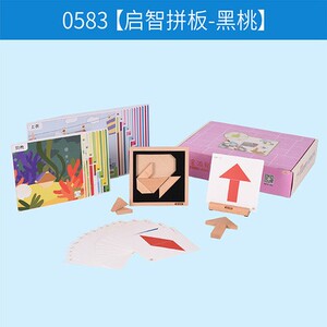 全脑开发看图拼装积木卡几何图形
