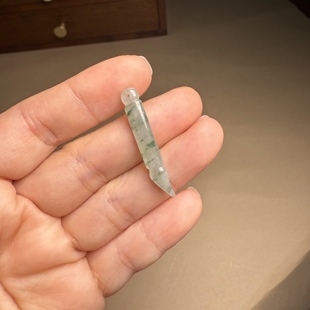 超值 提溜 飘花 金榜题名 证书 冰糯天然 G96翡翠毛笔吊坠挂件
