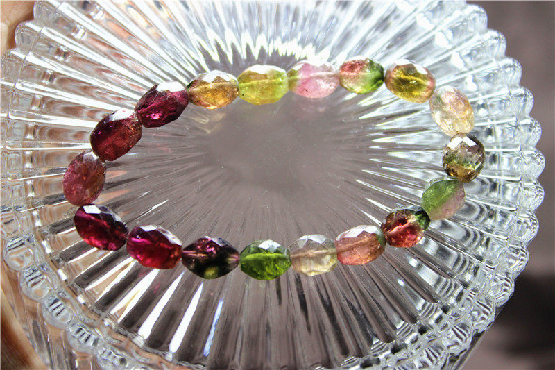 碧玺桶珠宝石送礼手链