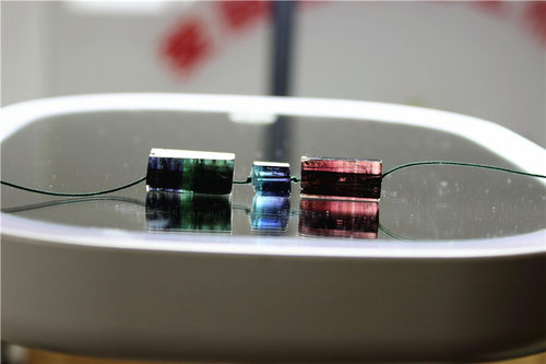 UU10三颗！碧玺配珠散珠棱柱柱形深红色蓝紫双色蓝绿紫三色深色系