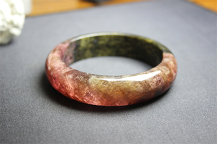 YY3碧玺手镯镯子58圈口礼物天然宝石宽版大气猫眼包邮现货送礼