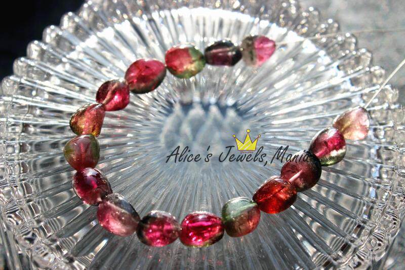 M2碧玺疙瘩块巴西梦幻老坑料西瓜双色三色四色光滑随形珠散珠