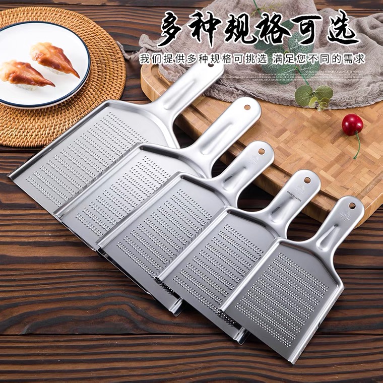 日本进口山葵研磨板蒜蓉姜蓉芥末板不锈钢磨板山药泥板姜汁研磨器