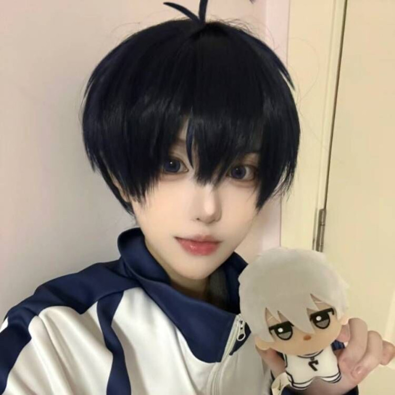 假发男短直发cos万用洁世一同款