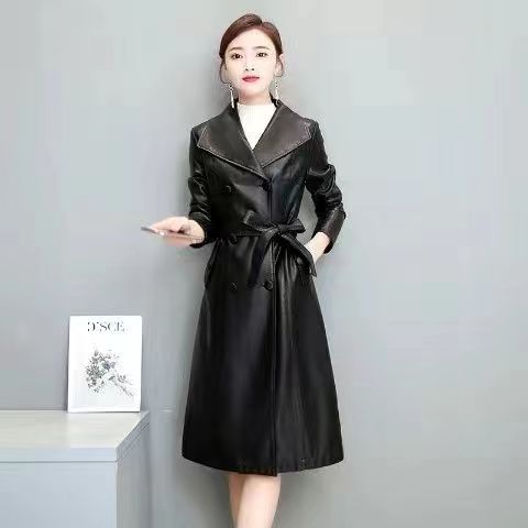 皮衣外套女士风衣女装pu薄款ins时尚韩版中长款2024秋装休闲大码