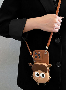 土豆精灵零钱包适用opporeno1211手机壳reno10987654斜跨A1A2A3pro卡通A97A58A55A96A93保护套K12x可爱findx7