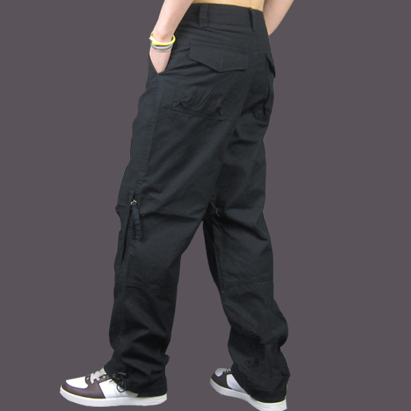 Manufacturers direct selling autumn new mens fattening casual pants mens loose straight mens overalls large trousers