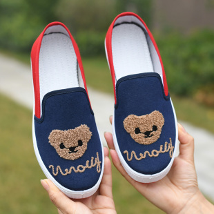 女鞋 帆布鞋 学生鞋 女板鞋 新款 平底防滑休闲帆布鞋 老北京布鞋