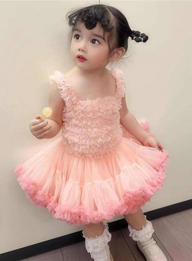 周岁女宝宝礼服高端儿童生日公主裙tutu蓬蓬裙女童连衣裙夏季洋气