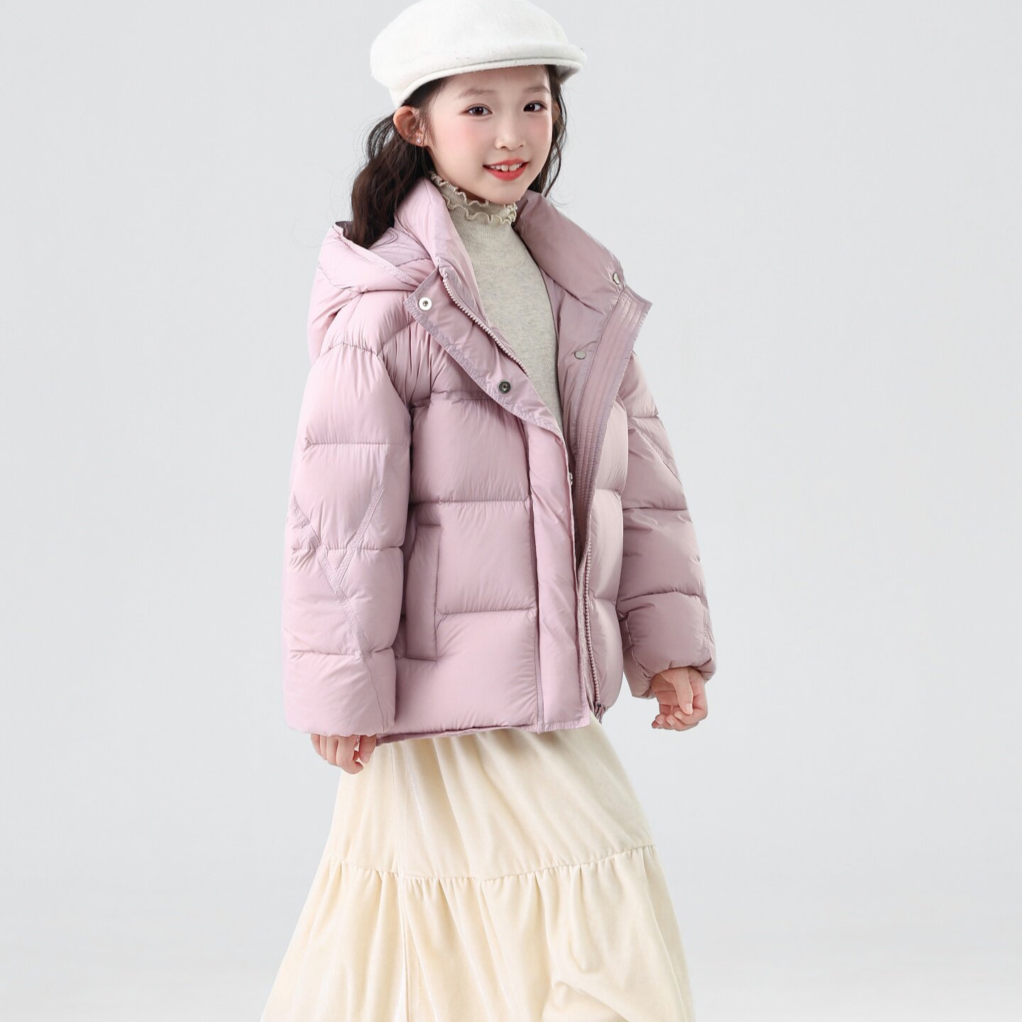 男女童羽绒服加厚保暖90白鹅绒