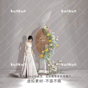韩系水牌迎宾牌婚礼手绘素材