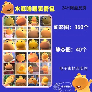 水豚噜噜表情包图片搞笑可爱微信扣扣聊天静动态水豚噜噜表情包